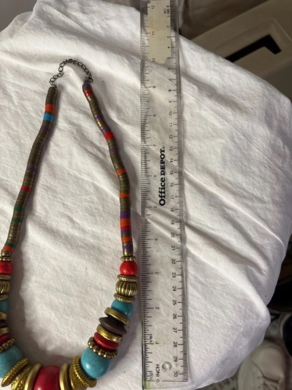 Bohemian Multicolor Beaded Statement Necklace - Unbranded